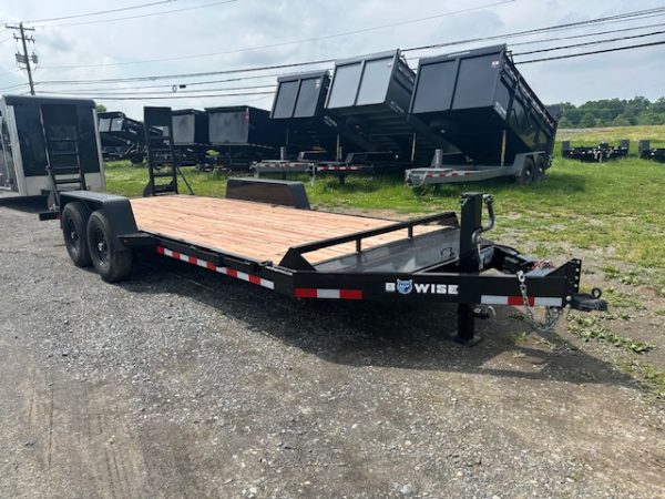 2024 BWise 7 x 18 Equipment Trailer – Heavy Duty Ladder Ramps