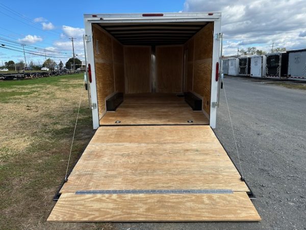 Homesteader 8.5 x 16 V-Nose Enclosed Car Hauler – Ramp Door - Image 3