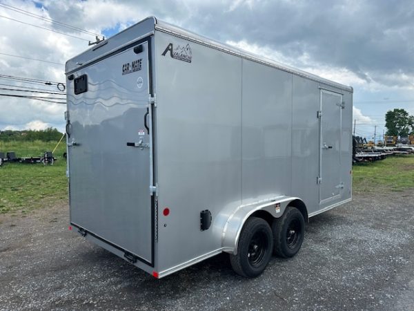 Carmate 7 x 16 V-Nose Enclosed Cargo Trailer – UTV Door - Image 4