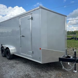 Carmate 7 x 16 V-Nose Enclosed Cargo Trailer – UTV Door