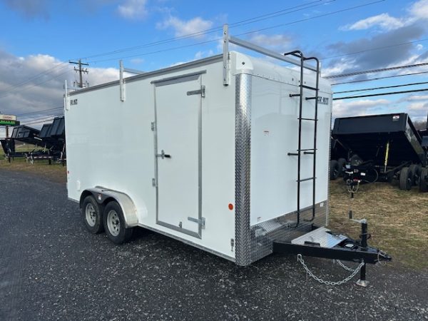 Car Mate 7 x 16 Enclosed Contractor Trailer – Barn Doors