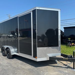 Covered Wagon 7 x 16 Enclosed Trailer – 18″ Added Height