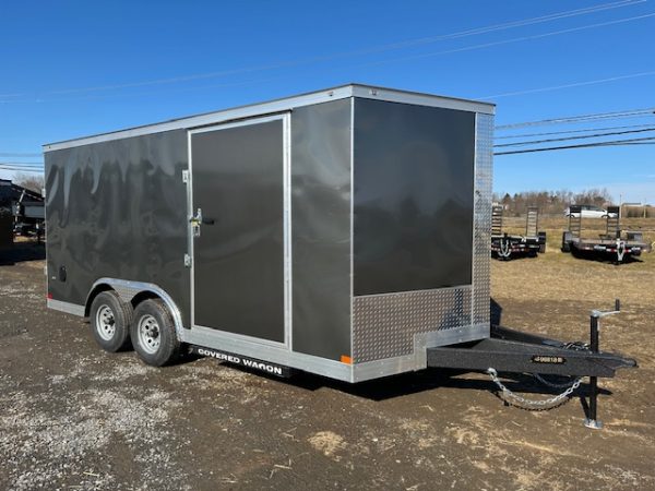 Covered Wagon 8.5×16 Enclosed Car Trailer — 10K GVWR