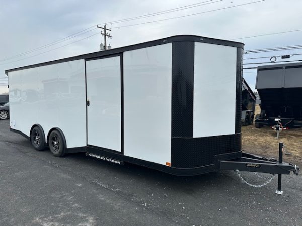 Covered Wagon 8.5 x 24 Enclosed Car Trailer – Spoiler