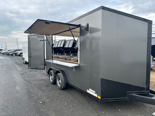 Formula 7.5 x 14 Enclosed Concession Trailer – Barn Doors - Image 11