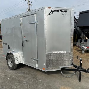 Homesteader 5 x 10 Enclosed V-Nose Cargo Trailer – Barn Doors