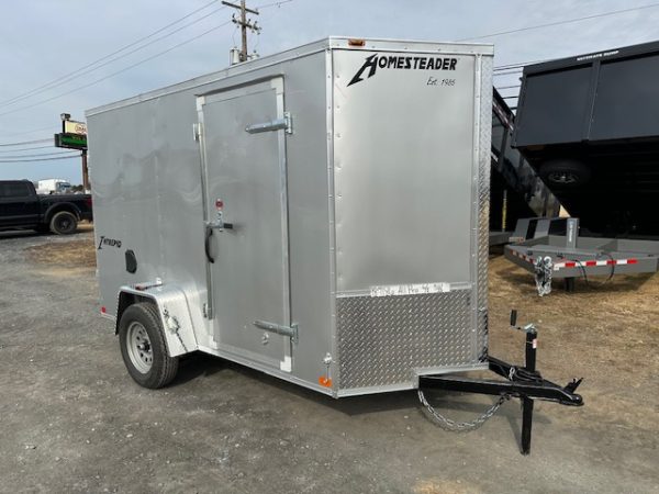 Homesteader 5 x 10 Enclosed V-Nose Cargo Trailer – Barn Doors