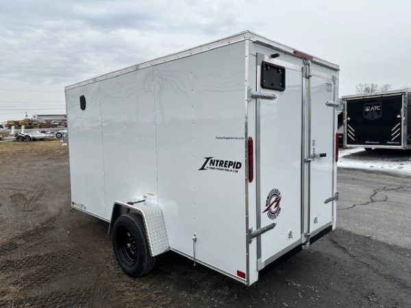 Homesteader 6 x 12 V-Nose Cargo Trailer – Rear Barn Doors - Image 7