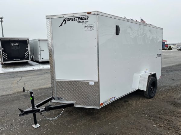 Homesteader 6 x 12 V-Nose Cargo Trailer – Rear Barn Doors - Image 5