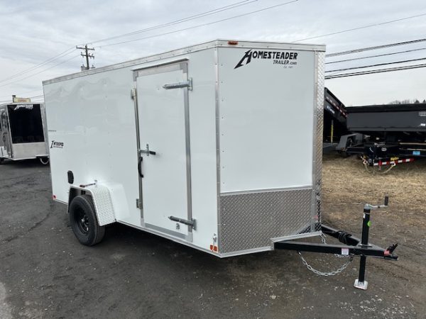 Homesteader 6 x 12 V-Nose Cargo Trailer – Rear Barn Doors