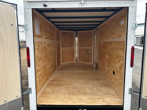 Homesteader 6 x 12 V-Nose Cargo Trailer – Rear Barn Doors - Image 6