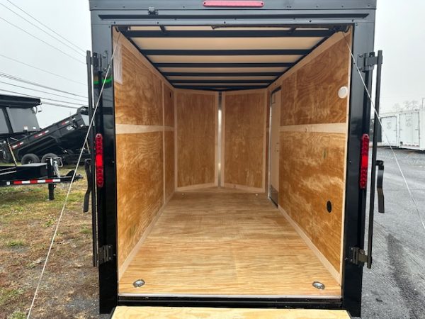 Homesteader 6 x 12 V-Nose Enclosed Trailer – Black Trim - Image 6