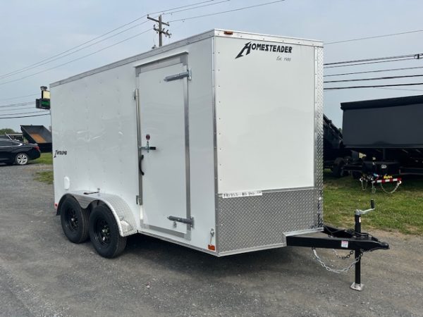 Homesteader 7 x 12 V-Nose Enclosed Cargo Trailer – Barn Doors