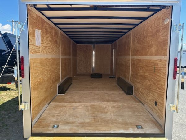 Homesteader 8.5 x 24 Enclosed V-Nose Car Trailer – Two Tone - Image 6