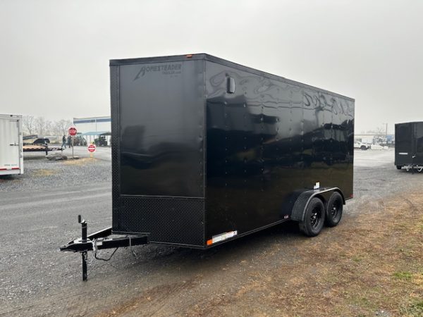Homesteader 7 x 16 V-Nose Enclosed Cargo Trailer – Black Trim - Image 5