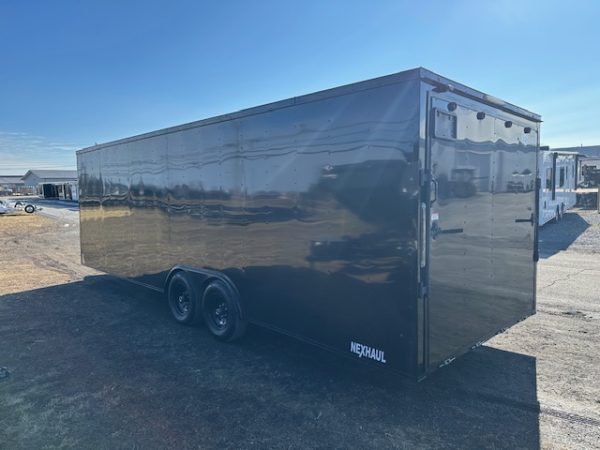 Nexhaul 8.5 x 24 V-Nose Enclosed Car Trailer- Black Trim - Image 7