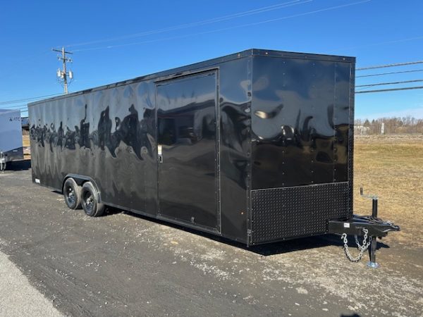 Nexhaul 8.5 x 24 V-Nose Enclosed Car Trailer- Black Trim