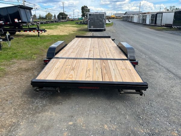 Premier 7 x 18 Wood Deck 7k Open Car Trailer – Slide Out Ramps - Image 3