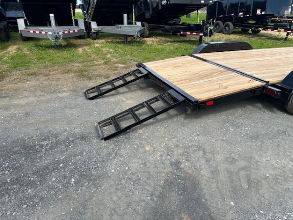 Premier 7 x 18 Wood Deck 7k Open Car Trailer – Slide Out Ramps - Image 4