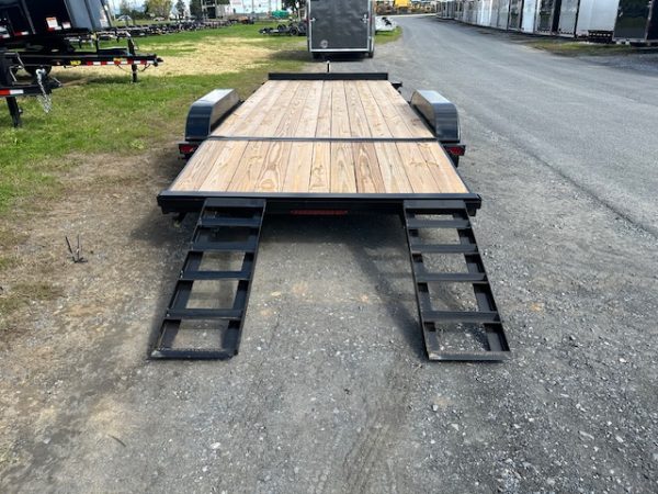 Premier 7 x 18 Wood Deck 7k Open Car Trailer – Slide Out Ramps - Image 7