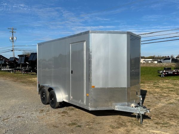 Cargo Pro 7 x 14 V-Nose Aluminum Cargo Trailer – Ramp Door