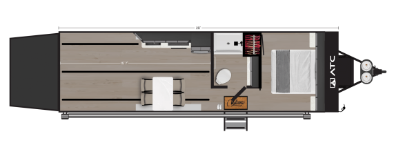 ATC 8.5 x 28 Aluminum Travel Trailer Toy Hauler – PLA 550 - Image 26