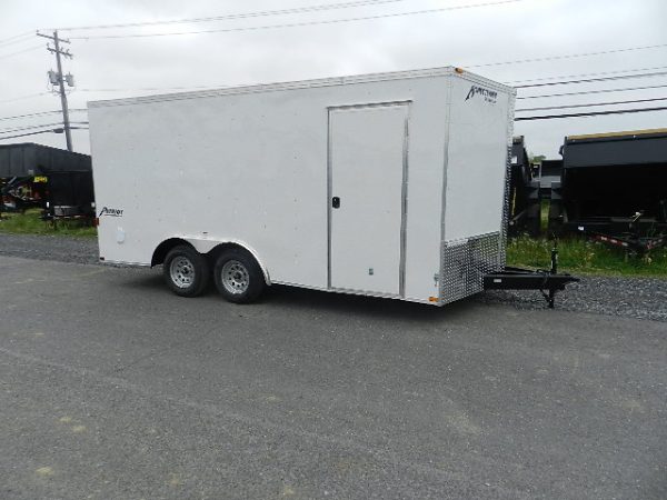 Homesteader 8.5 x 16 V-Nose Enclosed Car Hauler – Extended Tongue