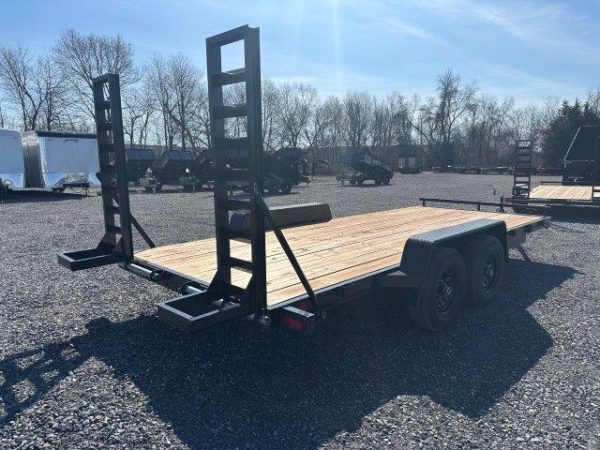 BWise 7 x 18 Low Profile LE Equipment Trailer – Ladder Ramps - Image 5
