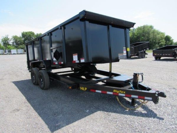Big Tex 7 x 16 Low Profile Dump Trailer – 4′ Solid Steel Sides
