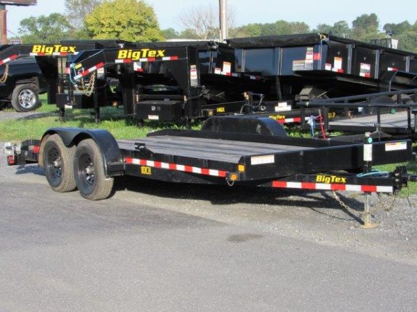 Big Tex 83″ x 18′ Wood Deck Open Car Trailer – 10K GVW