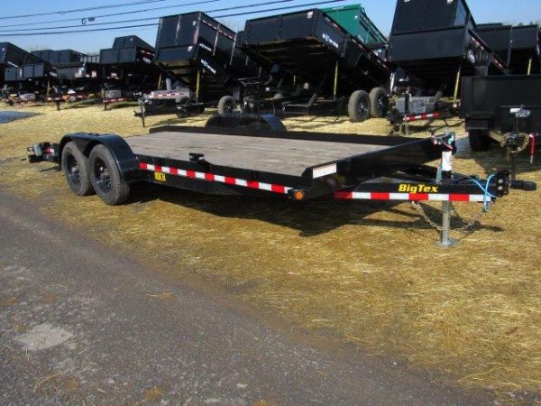 Big Tex 83″ x 20′ Wood Deck Open Car Trailer – 10K GVW
