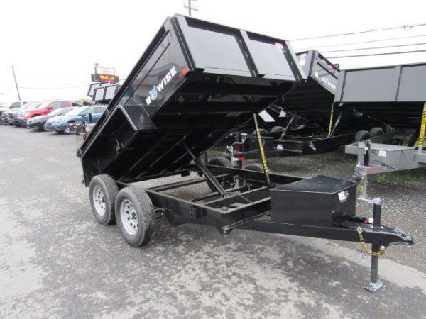 BWise 6 x 10 Low Profile Dump Trailer – Combo Gate & Ladder Ramps