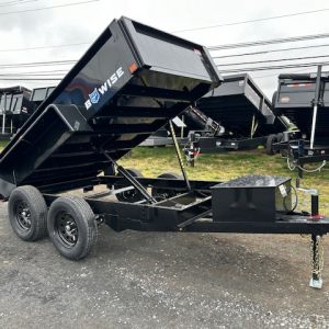 BWise 5 x 10 Low Profile Dump Trailer – Spreader Gate