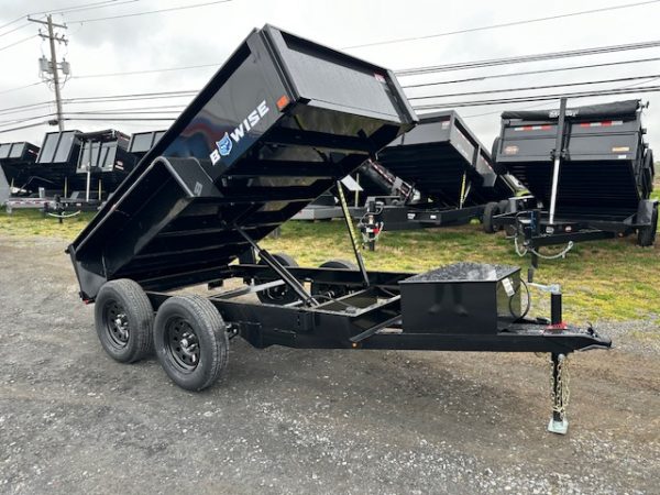 BWise 5 x 10 Low Profile Dump Trailer – Spreader Gate