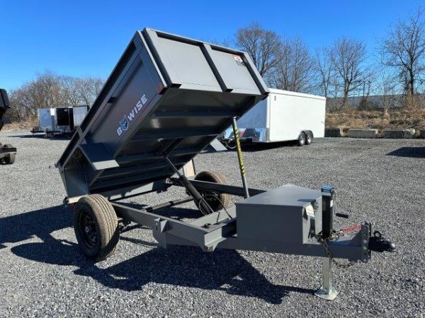 BWise 5 x 8 Low Profile Dump Trailer – Spreader Gate