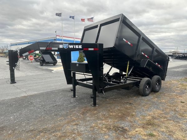 BWise 7 x 14 Gooseneck Dump Trailer – High Sides - Image 4