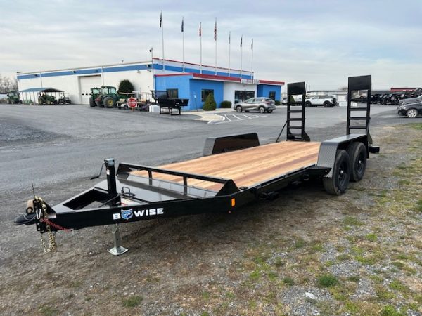 BWise 7 x 16 Low Profile Equipment Trailer – Ladder Ramps