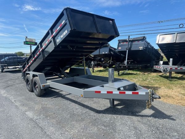 BWise 7 x 16 Heavy Duty Dump Trailer – Scissor Lift