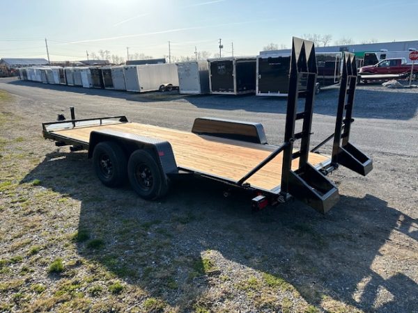 BWise 7 x 18 Low Profile Equipment Trailer – Ladder Ramps - Image 5