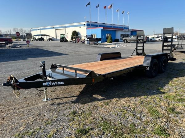BWise 7 x 18 Low Profile Equipment Trailer – Ladder Ramps