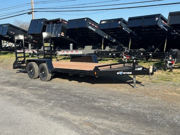 BWise 7 x 18 Low Profile Equipment Trailer – Ladder Ramps - Image 4