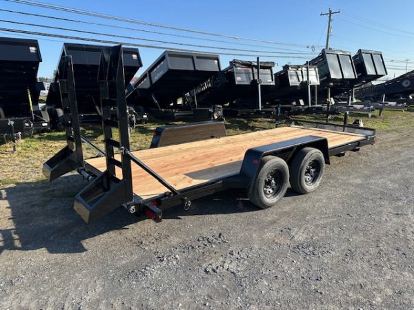 BWise 7 x 18 Low Profile Equipment Trailer – Ladder Ramps - Image 7