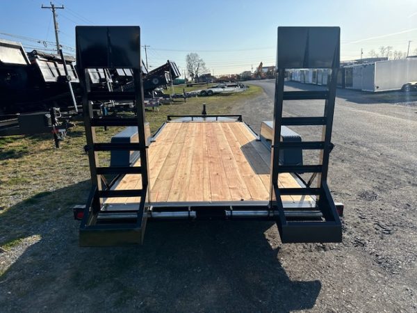 BWise 7 x 18 Low Profile Equipment Trailer – Ladder Ramps - Image 3