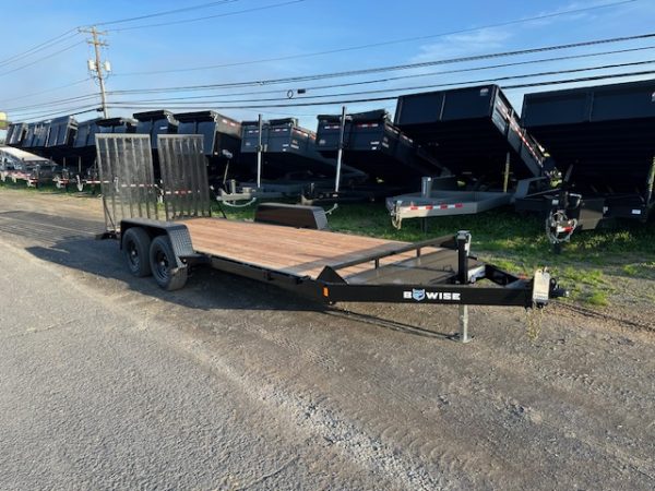 BWise 7 x 18 Equipment Trailer – Split Landscape Ramp - Image 4