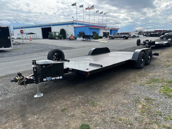 BWise 7 x 20 Power Tilt Car Trailer – Full Steel Deck