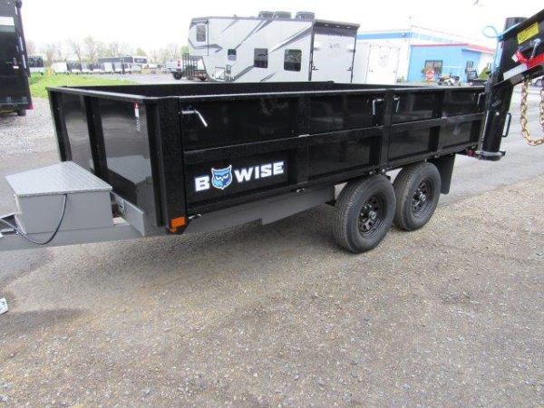 BWise 7 x 12 Deckover Dump Trailer – Fold Down Sides - Image 8