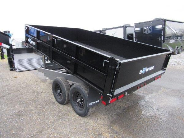 BWise 7 x 12 Deckover Dump Trailer – Fold Down Sides - Image 9