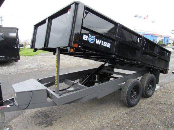 BWise 7 x 12 Deckover Dump Trailer – Fold Down Sides - Image 4