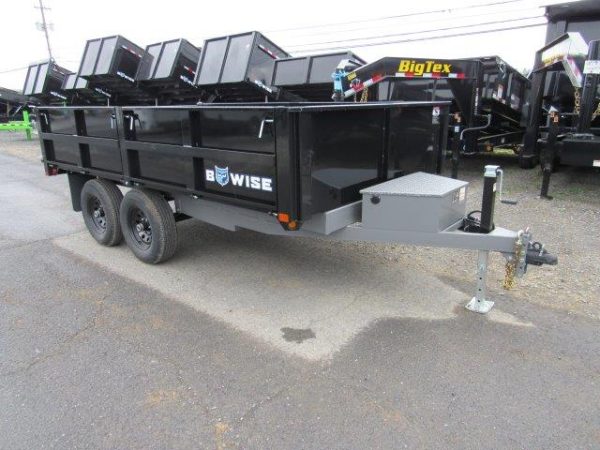 BWise 7 x 12 Deckover Dump Trailer – Fold Down Sides - Image 5