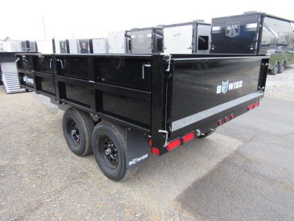 BWise 7 x 12 Deckover Dump Trailer – Fold Down Sides - Image 11
